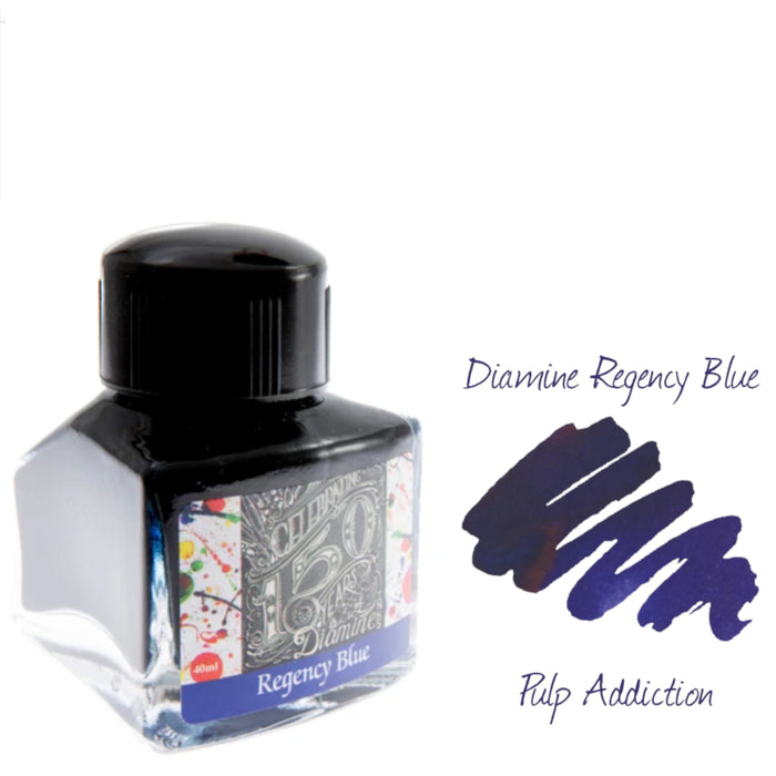 Diamine 150th Anniversary Fountain Pen Ink - Regency Blue 40ml Bottle