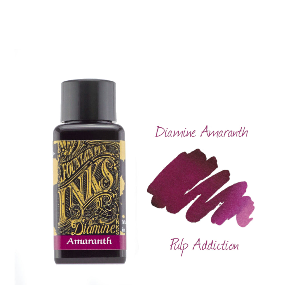 Diamine Fountain Pen Ink Amaranth 30ml Bottle — Pulp Addiction - Main Image