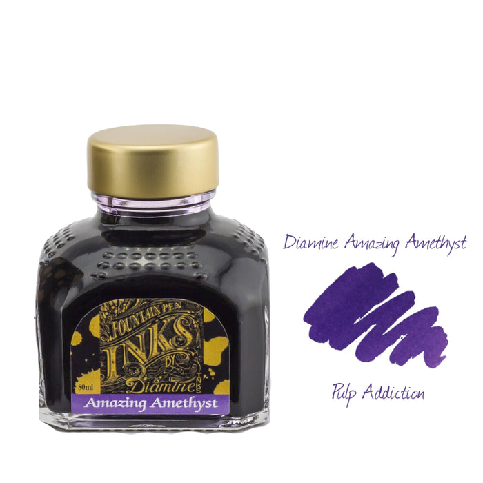 Diamine Fountain Pen Ink - Amazing Amethyst 80ml Bottle