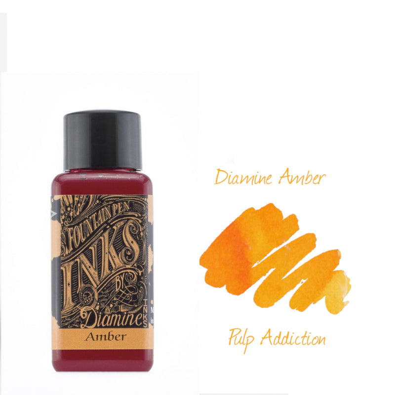 Diamine Fountain Pen Ink - Amber 30ml Bottle