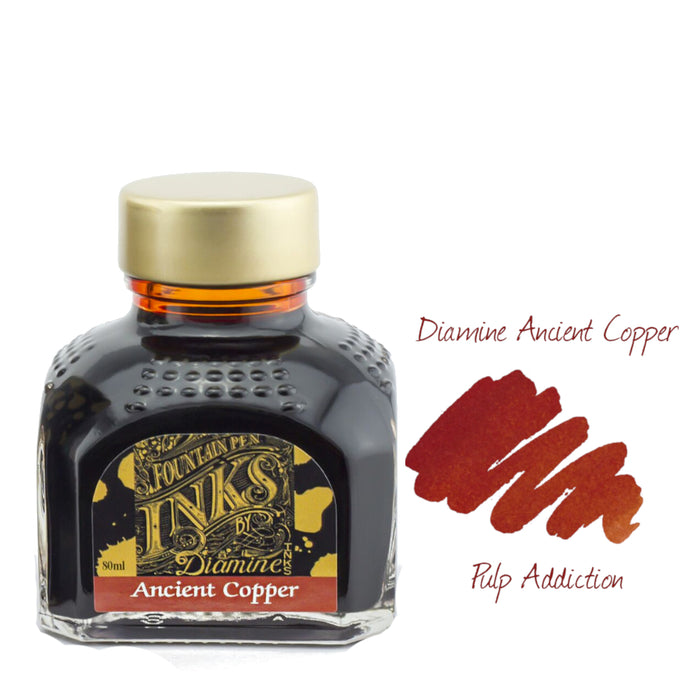 Diamine Fountain Pen Ink - Ancient Copper 80ml Bottle