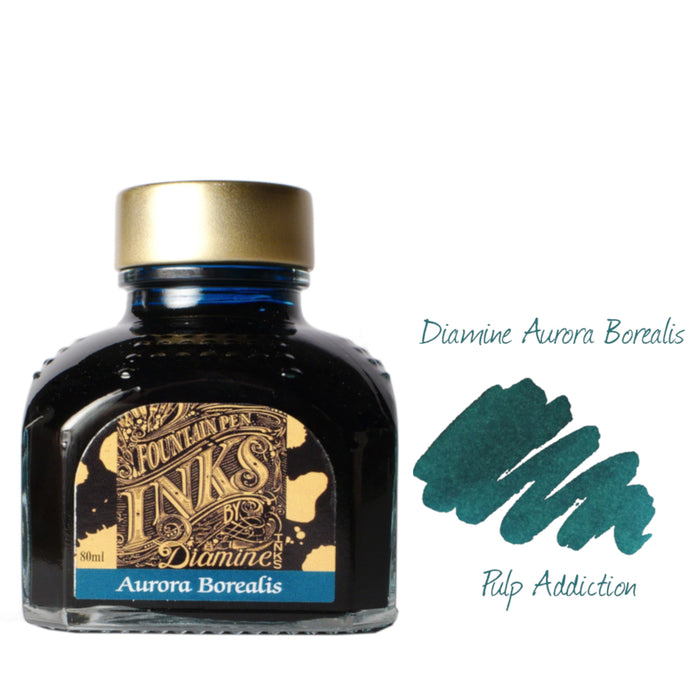 Diamine Fountain Pen Ink - Aurora Borealis 80ml Bottle