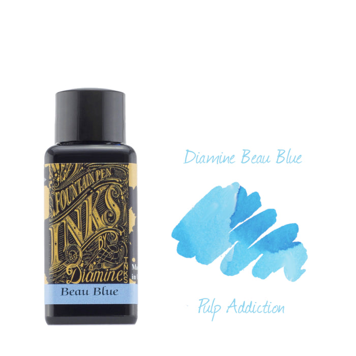 Diamine Fountain Pen Ink - Beau Blue 30ml Bottle