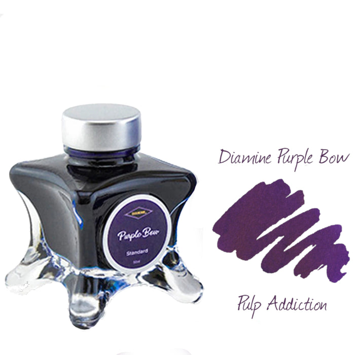 Diamine Blue Edition Fountain Pen Ink - Purple Bow