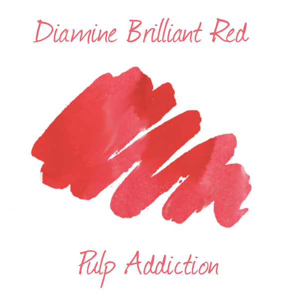 Diamine Fountain Pen Ink - Brilliant Red 80ml Bottle
