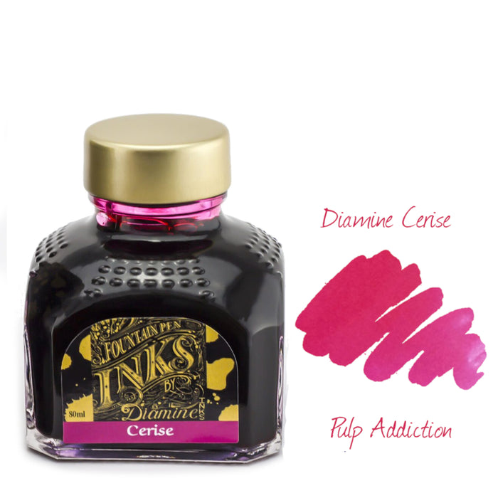 Diamine Fountain Pen Ink - Cerise 80ml Bottle