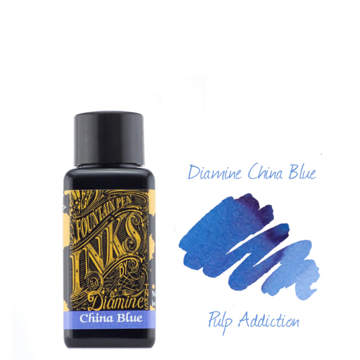 Diamine Fountain Pen Ink - China Blue 30ml Bottle