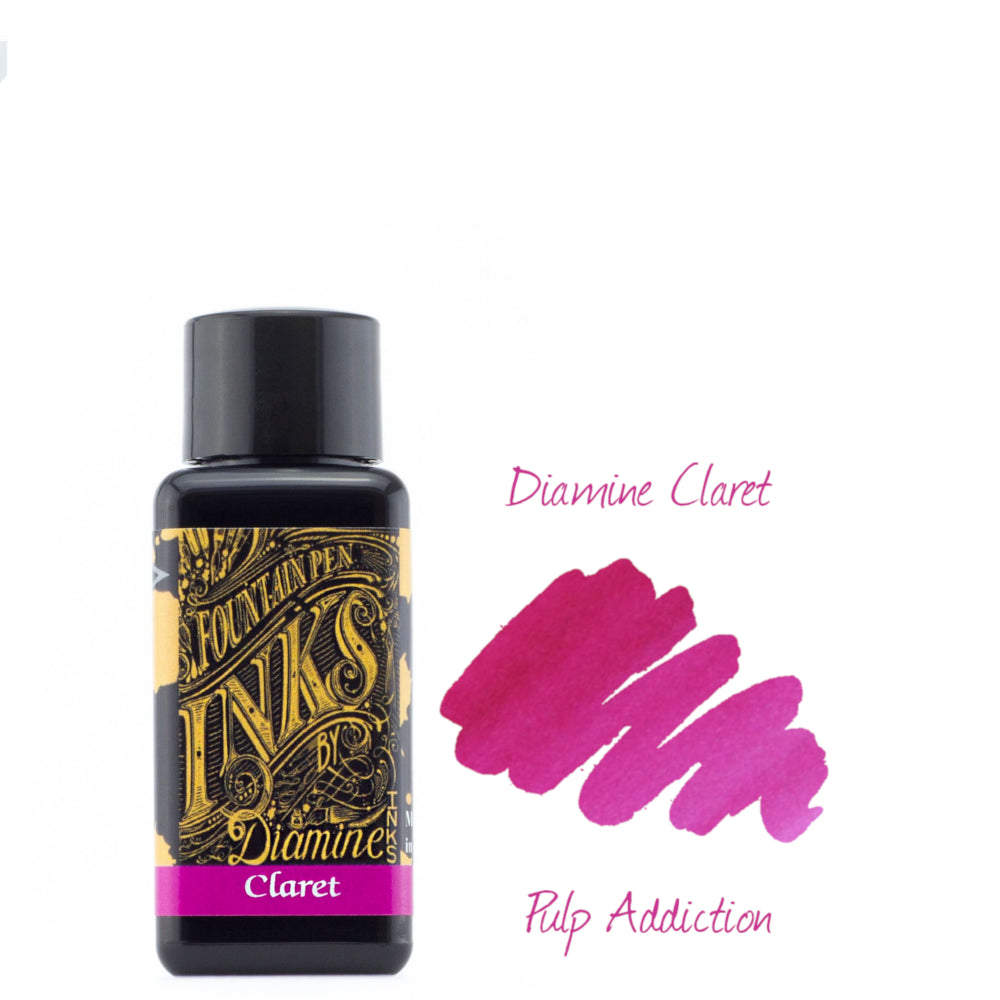 Diamine Fountain Pen Ink Claret 30ml Bottle — Pulp Addiction