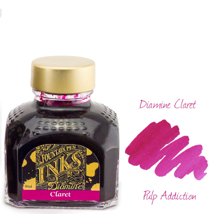 Diamine Fountain Pen Ink - Claret 80ml Bottle