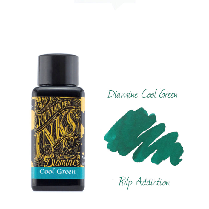 Diamine Fountain Pen Ink - Cool Green 30ml Bottle