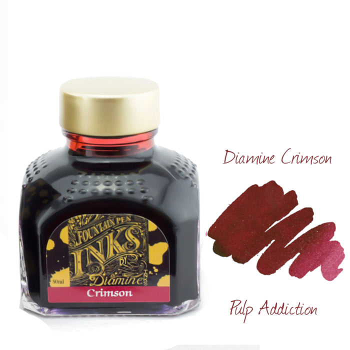 Diamine Fountain Pen Ink - Crimson 80ml Bottle