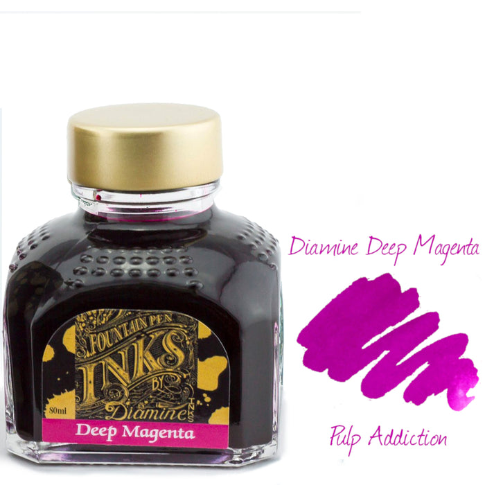 Diamine Fountain Pen Ink - Deep Magenta 80ml Bottle