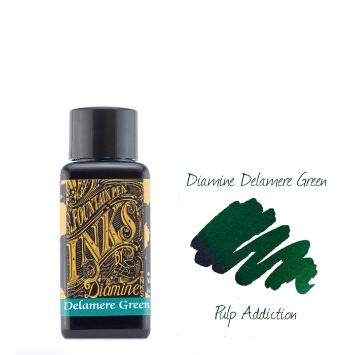 Diamine Fountain Pen Ink - Delamere Green 30ml Bottle