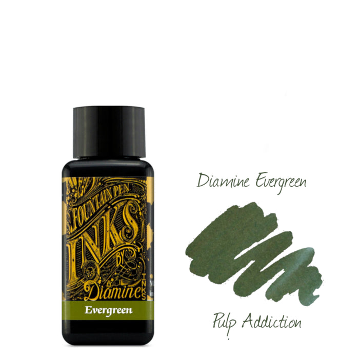 Diamine Fountain Pen Ink - Evergreen 30ml Bottle