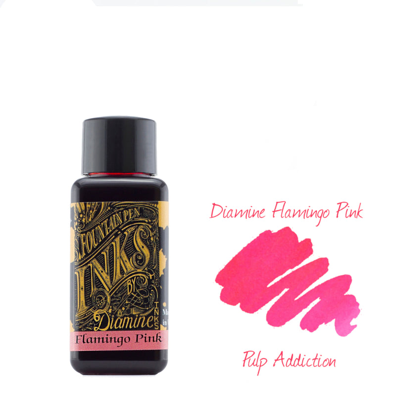 Diamine Fountain Pen Ink - Flamingo Pink 30ml Bottle