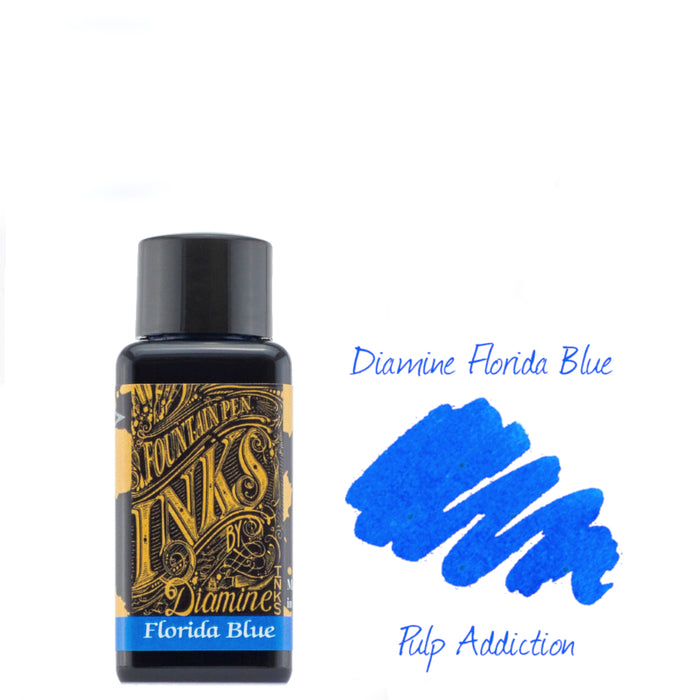 Diamine Fountain Pen Ink - Florida Blue 30ml Bottle