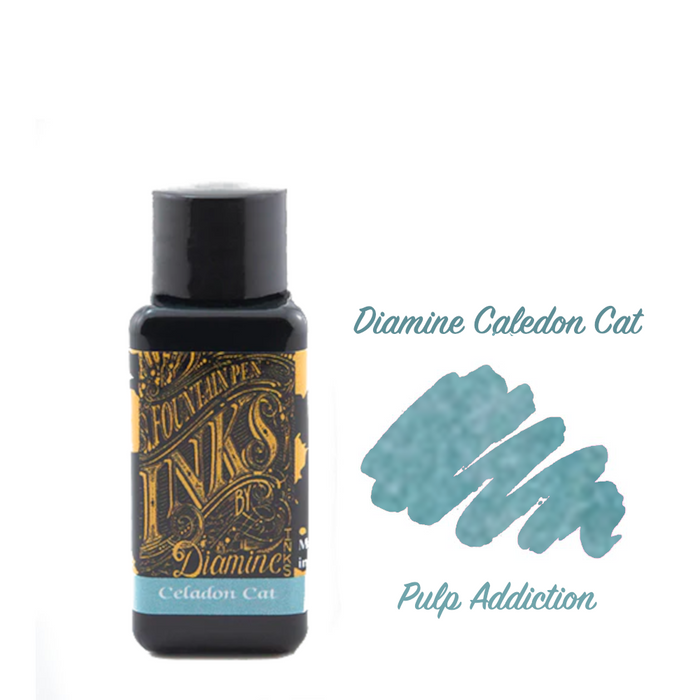 Diamine Fountain Pen Ink - Celadon Cat 30ml Bottle