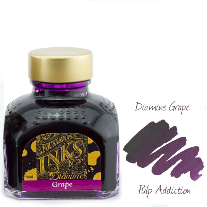 Diamine Fountain Pen Ink - Grape 80ml Bottle