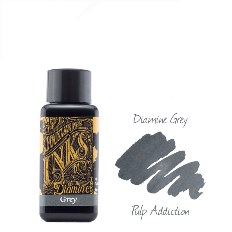 Diamine Fountain Pen Ink - Grey 30ml Bottle