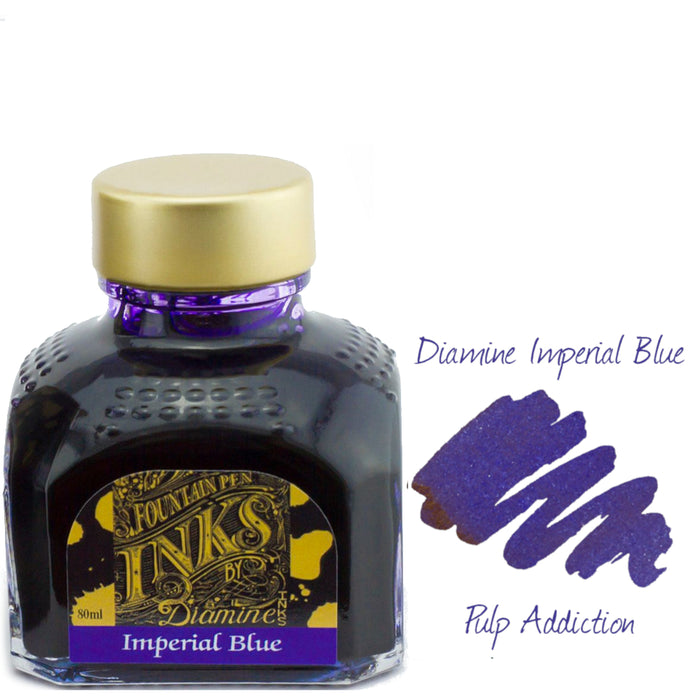 Diamine Fountain Pen Ink - Imperial Blue 80ml Bottle