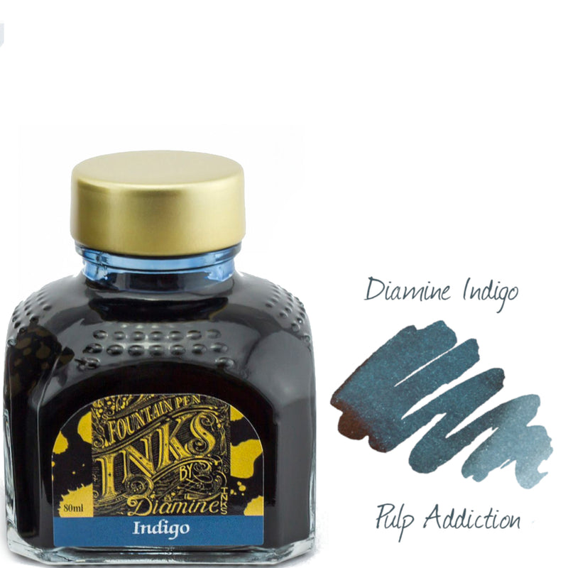 Diamine Fountain Pen Ink - Indigo 80ml Bottle