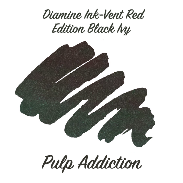 Diamine Ink-Vent Red Edition - Black Ivy - Sheen - 2ml Sample