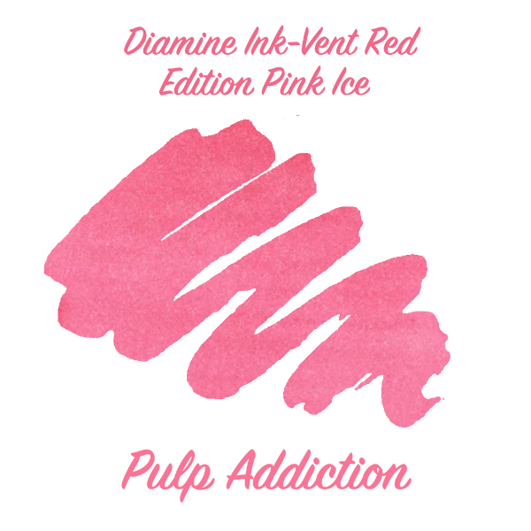 Diamine Ink-Vent Red Edition - Pink Ice - Shimmer - 2ml Sample
