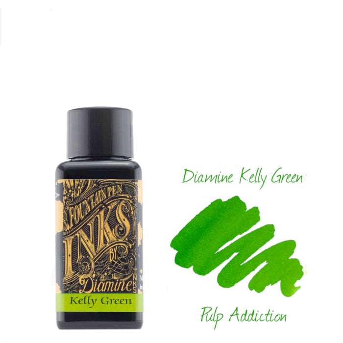 Diamine Fountain Pen Ink - Kelly Green 30ml Bottle