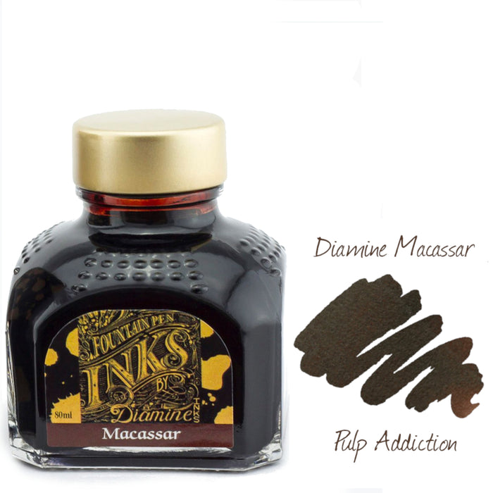 Diamine Fountain Pen Ink - Macassar 80ml Bottle