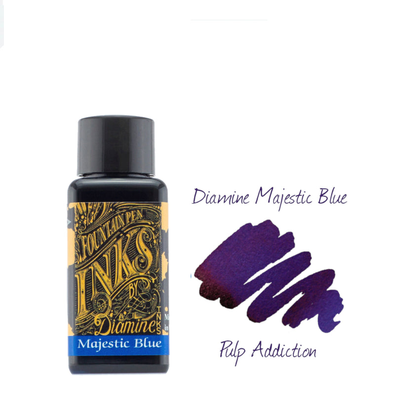 Diamine Fountain Pen Ink - Majestic Blue 30ml Bottle