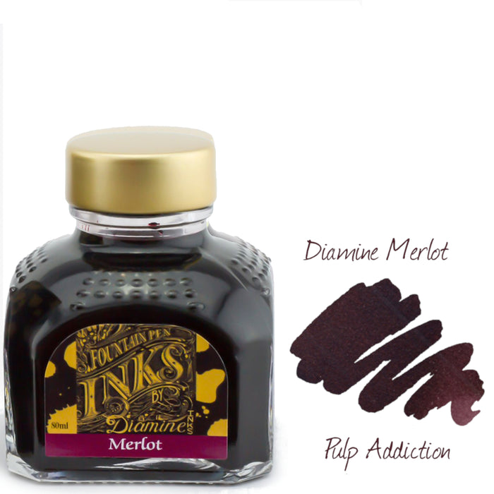 Diamine Fountain Pen Ink - Merlot 80ml Bottle