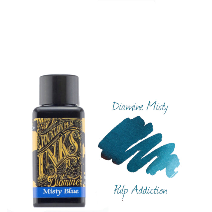 Diamine Fountain Pen Ink - Misty Blue 30ml Bottle