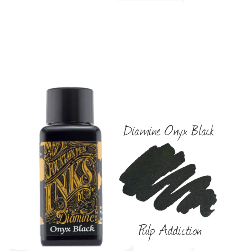 Diamine Fountain Pen Ink - Onyx Black 30ml Bottle
