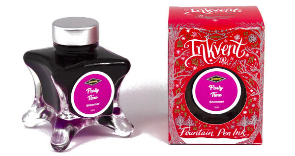 Diamine Red Edition Ink Bottle - Party Time - Shimmer - 50ml