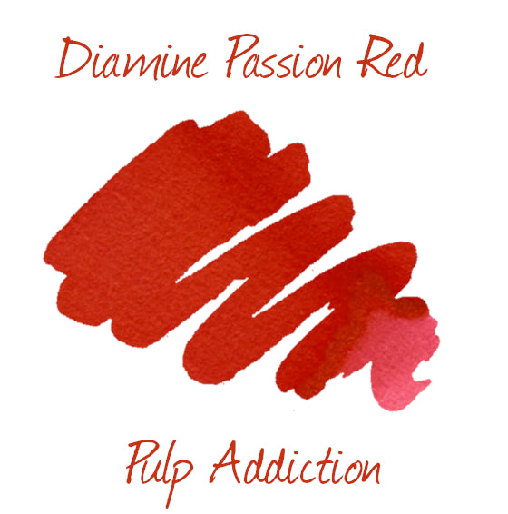 Diamine Fountain Pen Ink - Passion Red 30ml Bottle