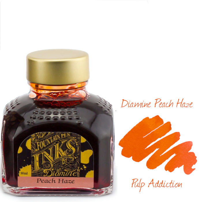 Diamine Fountain Pen Ink - Peach Haze 80ml Bottle