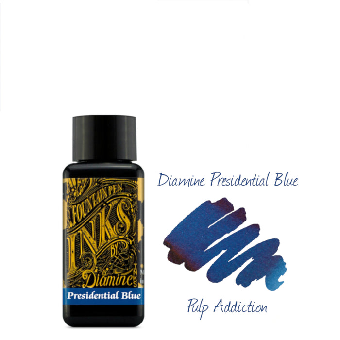 Diamine Fountain Pen Ink - Presidential Blue 30ml Bottle