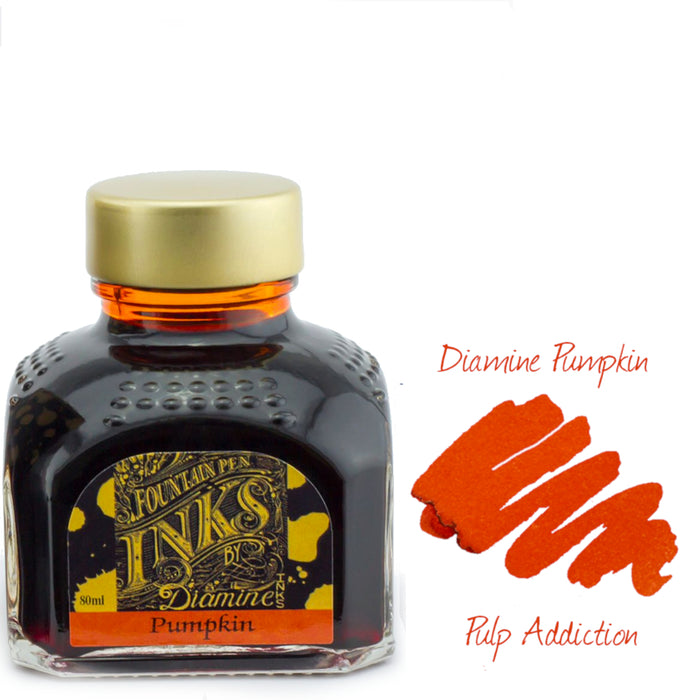 Diamine Fountain Pen Ink - Pumpkin 80ml Bottle