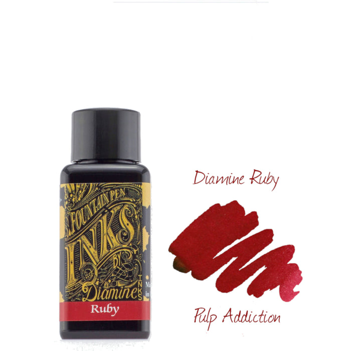 Diamine Fountain Pen Ink - Ruby 30ml Bottle