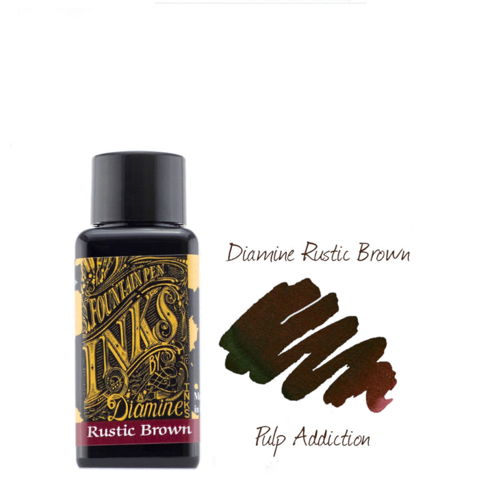 Diamine Fountain Pen Ink - Rustic Brown 30ml Bottle