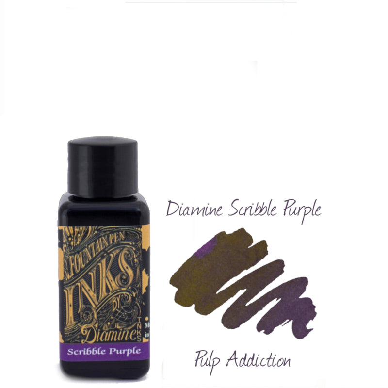 Diamine Fountain Pen Ink - Scribble Purple 30ml Bottle