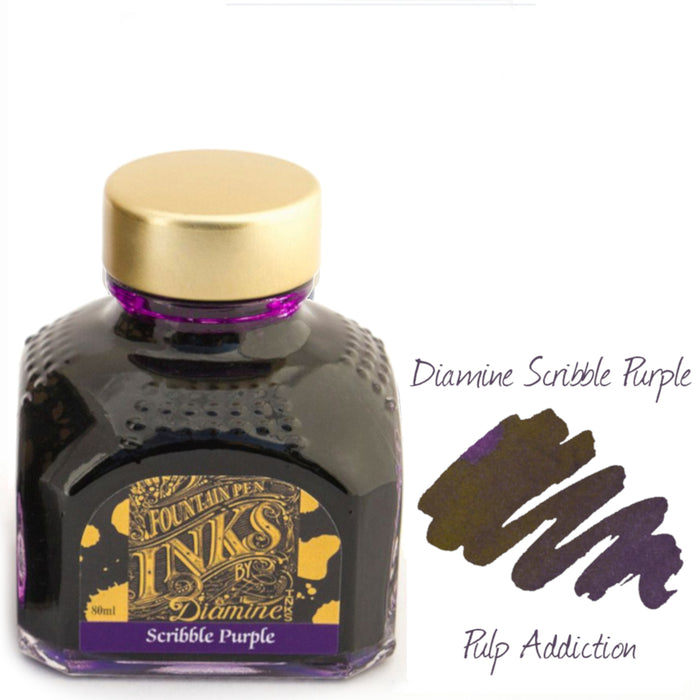 Diamine Fountain Pen Ink - Scribble Purple 80ml Bottle