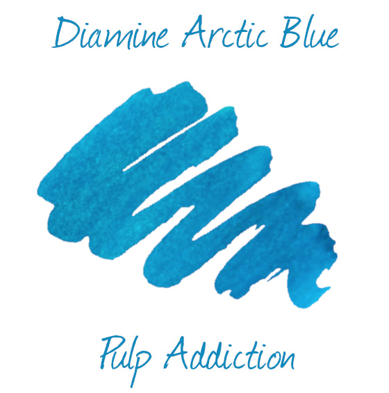 Diamine Shimmer Fountain Pen Ink - Arctic Blue 50ml Bottle