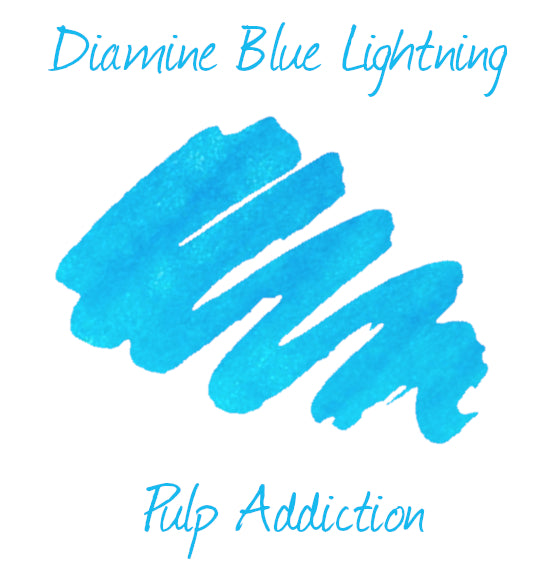 Diamine Shimmer Fountain Pen Ink - Blue Lightning 50ml Bottle