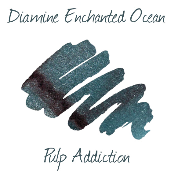 Diamine Shimmer Fountain Pen Ink - Enchanted Ocean 50ml Bottle