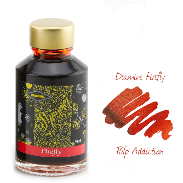 Diamine Shimmer Fountain Pen Ink - Firefly 50ml Bottle