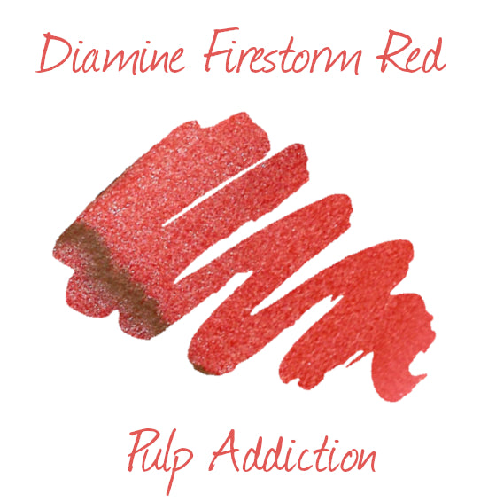 Diamine Firestorm Red Shimmer - 2ml Sample