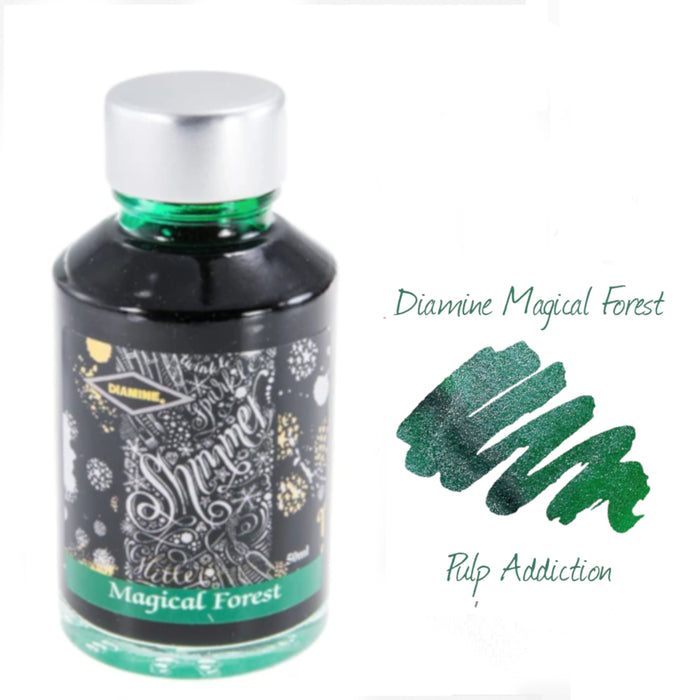 Diamine Shimmer Fountain Pen Ink - Magical Forest 50ml Bottle