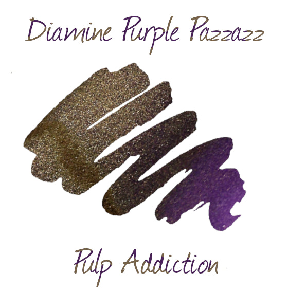 Diamine Shimmer Fountain Pen Ink - Purple Pazzazz 50ml Bottle