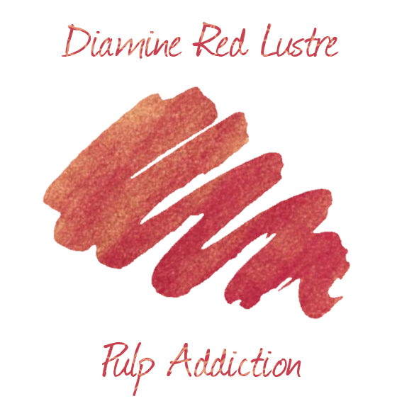 Diamine Shimmer Fountain Pen Ink - Red Lustre 50ml Bottle